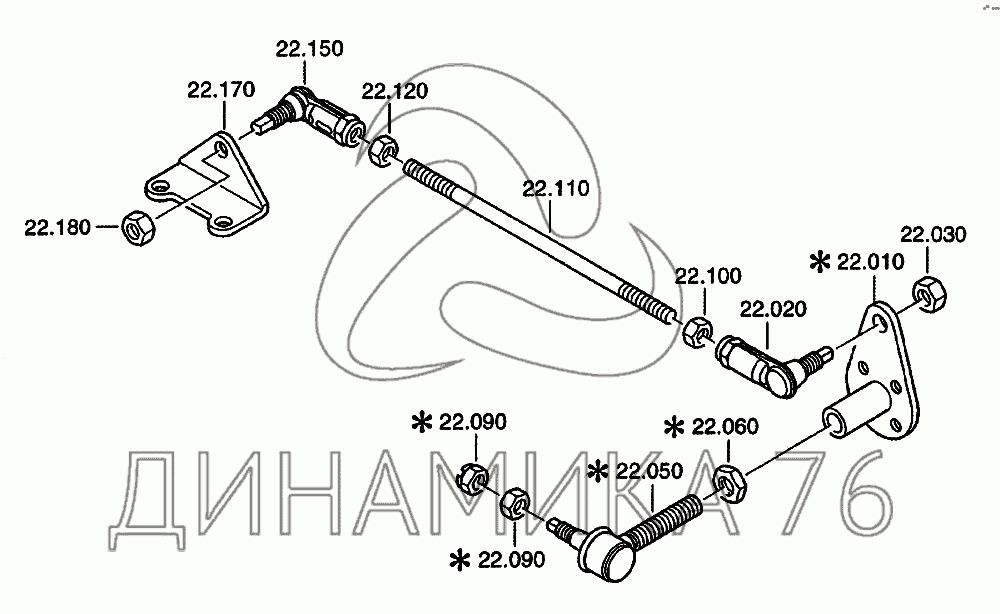 Шарнир камаз шаровый переключения передач zf